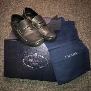 WORN ONCE - PRADA Leather Driving Loafer